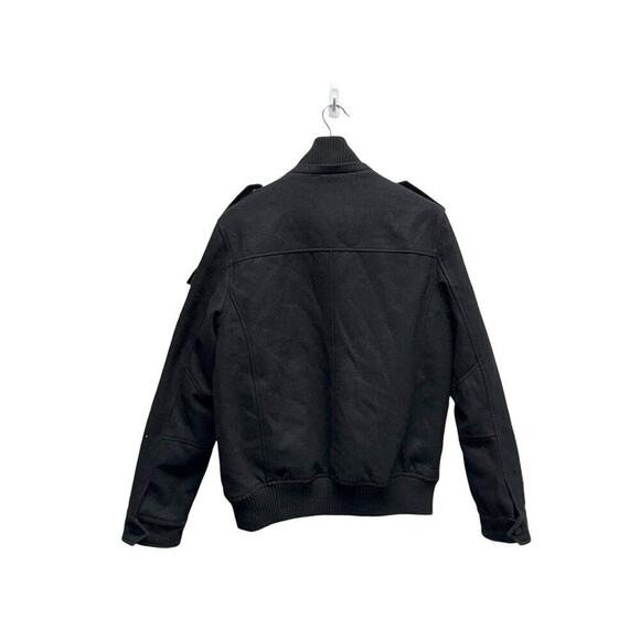 Guess Wool Blend Military Jacket Utility Black Men’s Size Medium - Picture 5 of 10